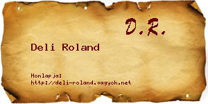 Deli Roland névjegykártya