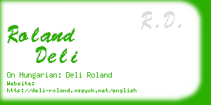 roland deli business card